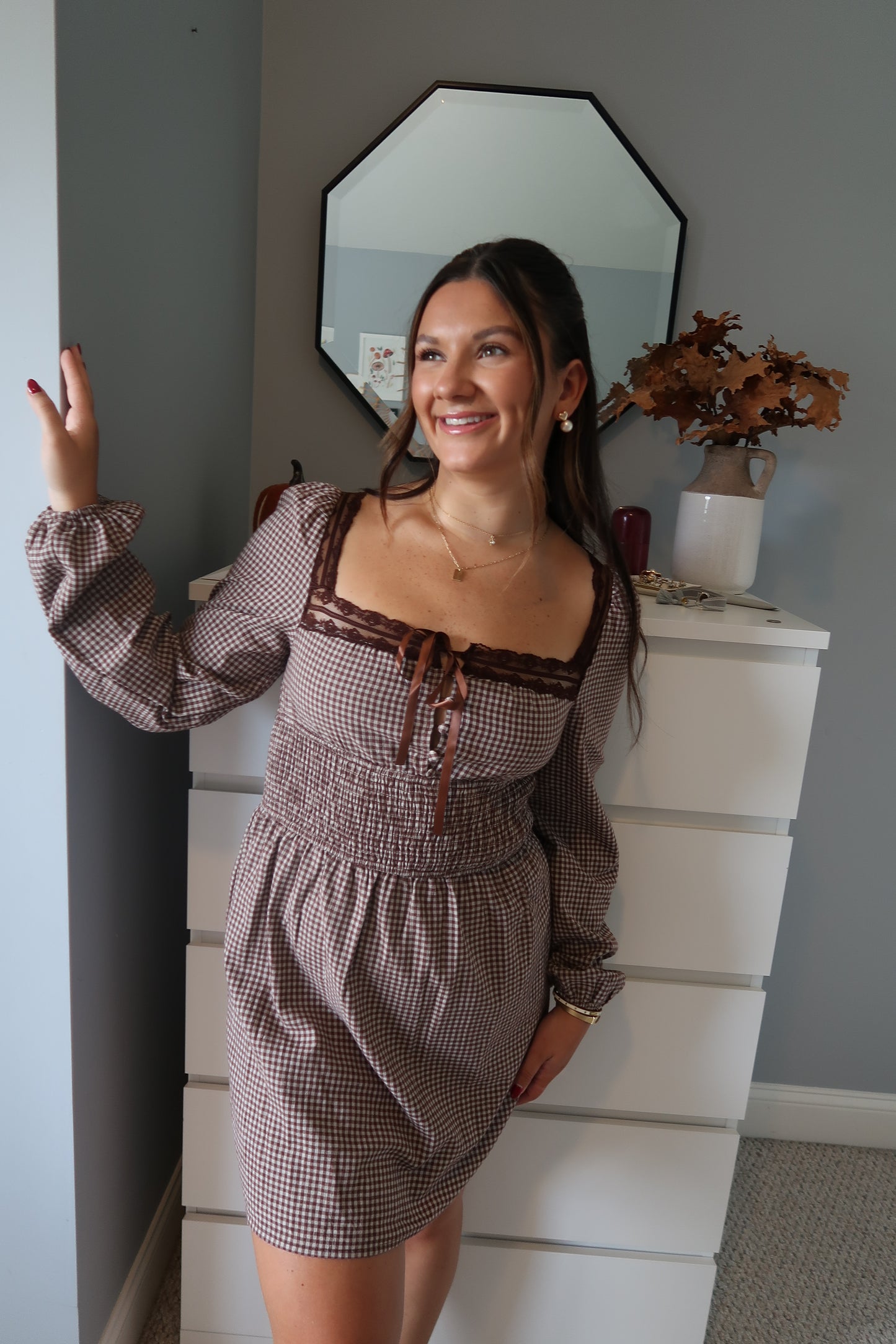 Fallin’ For You Lace Trim Dress