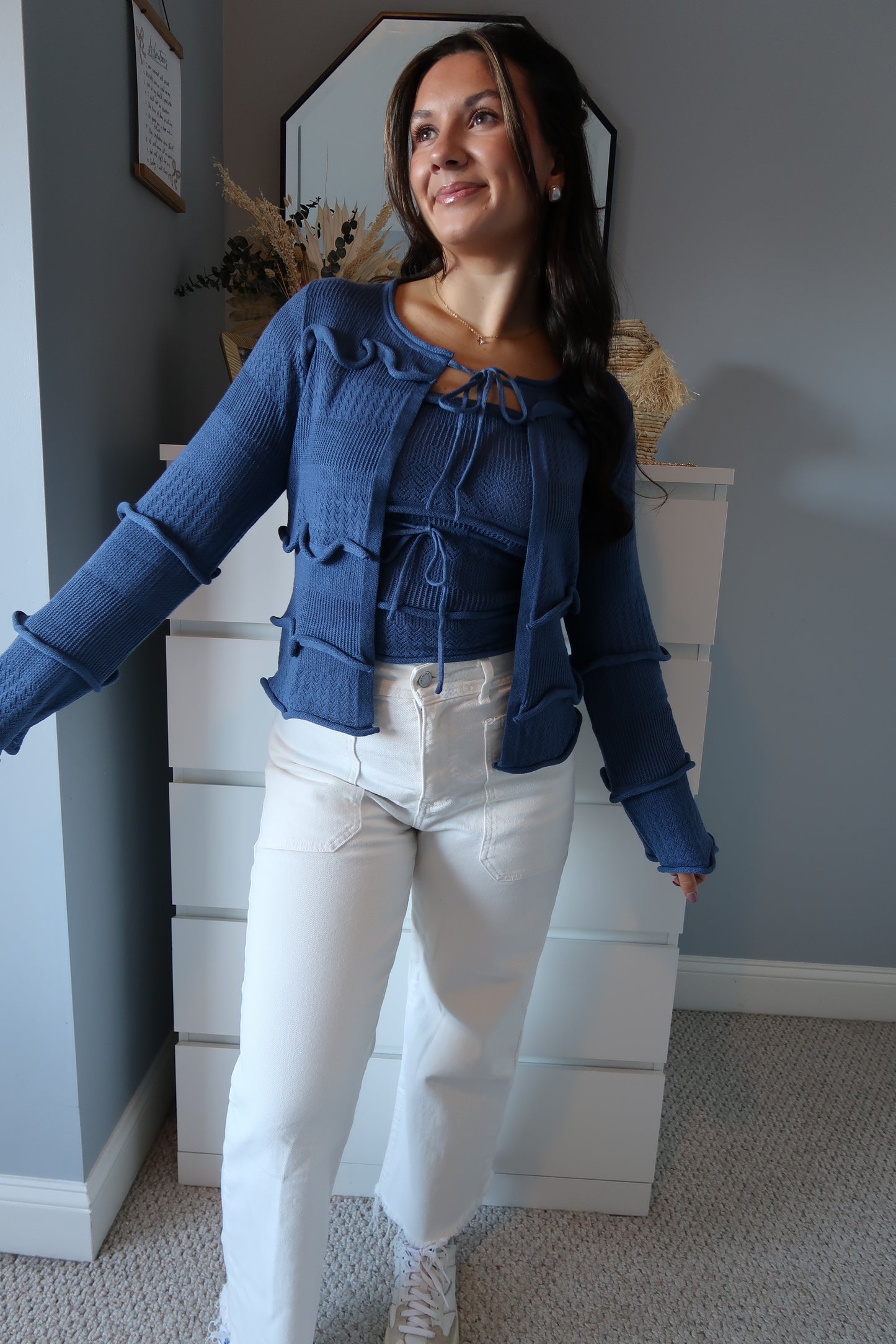 Gemma Two Piece Top — Navy