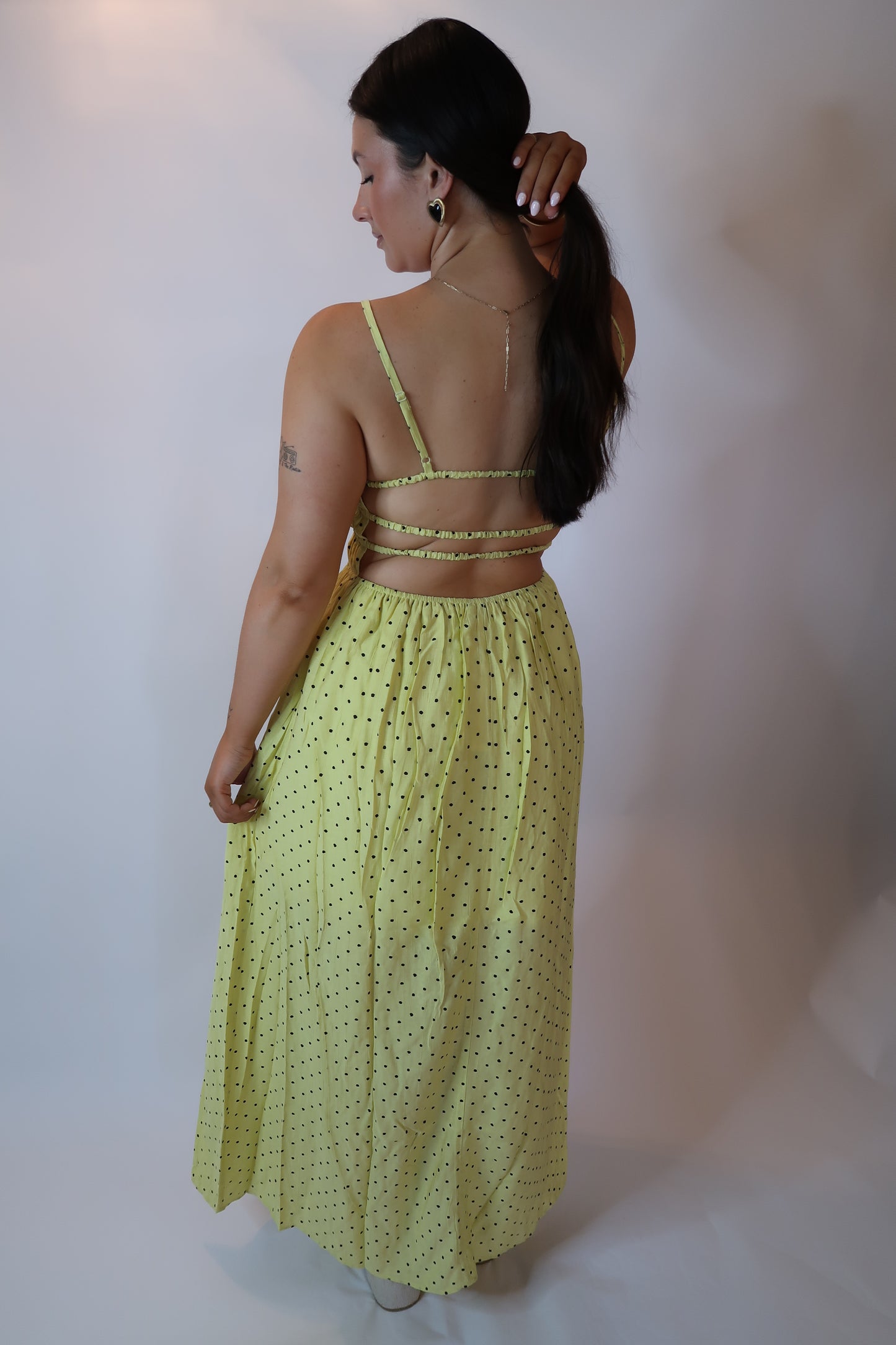 Goldie Polka Dot Dress - Yellow