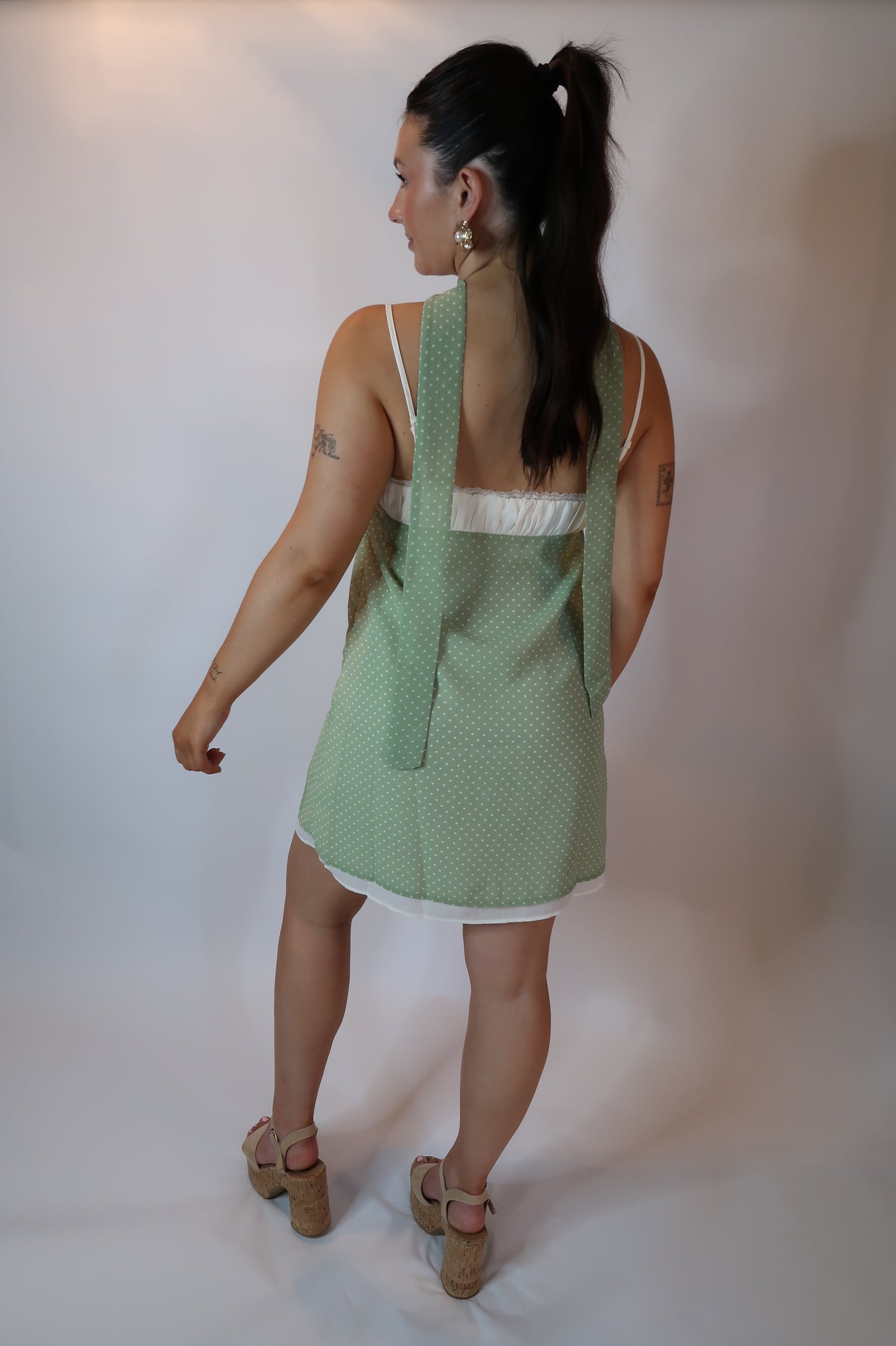 Cynthia Mini Dress - Sage