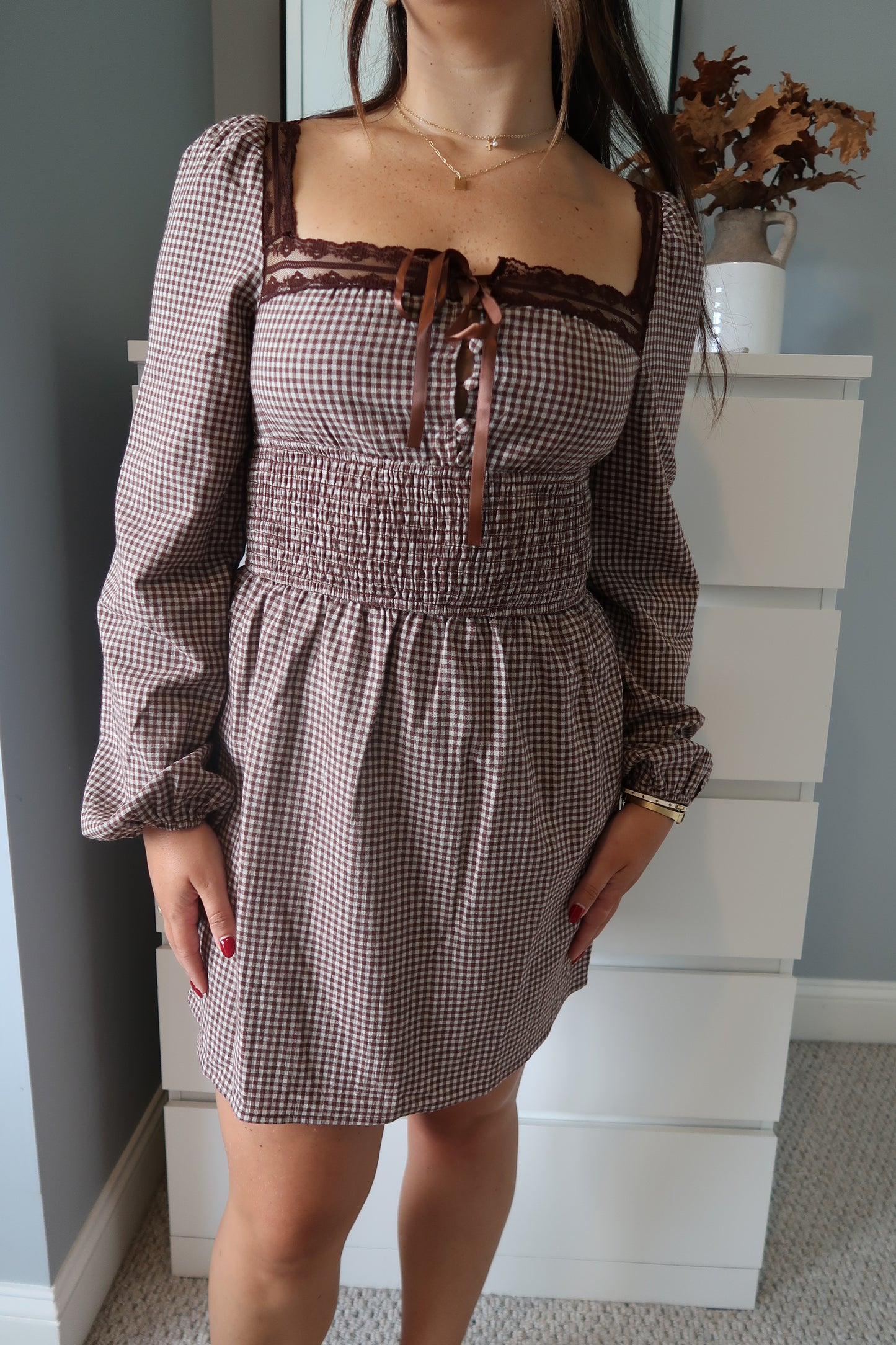 Fallin’ For You Lace Trim Dress