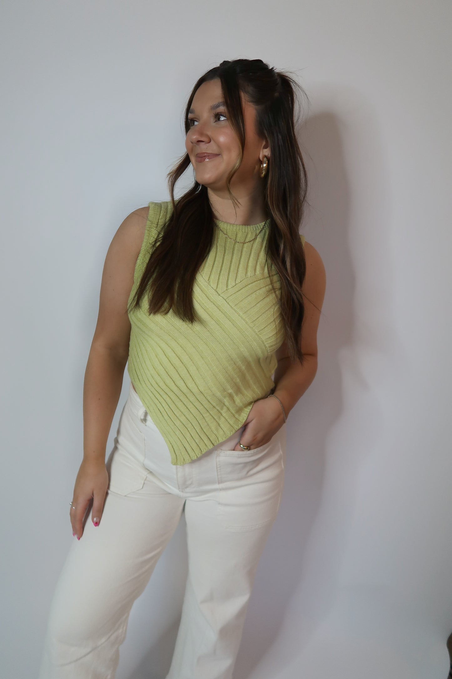 Love Triangle Top - Green