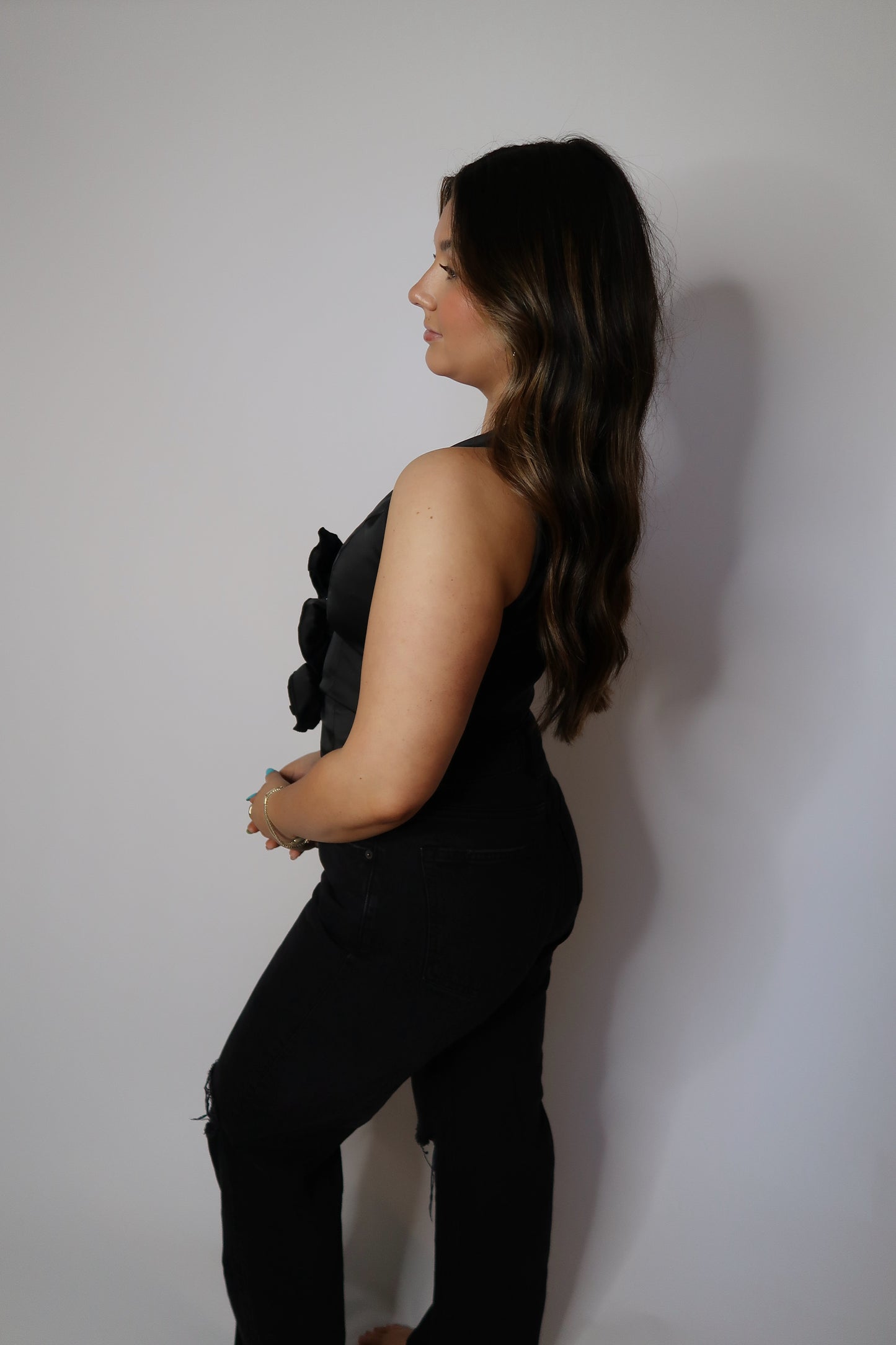 Rosie Vest Top - Black