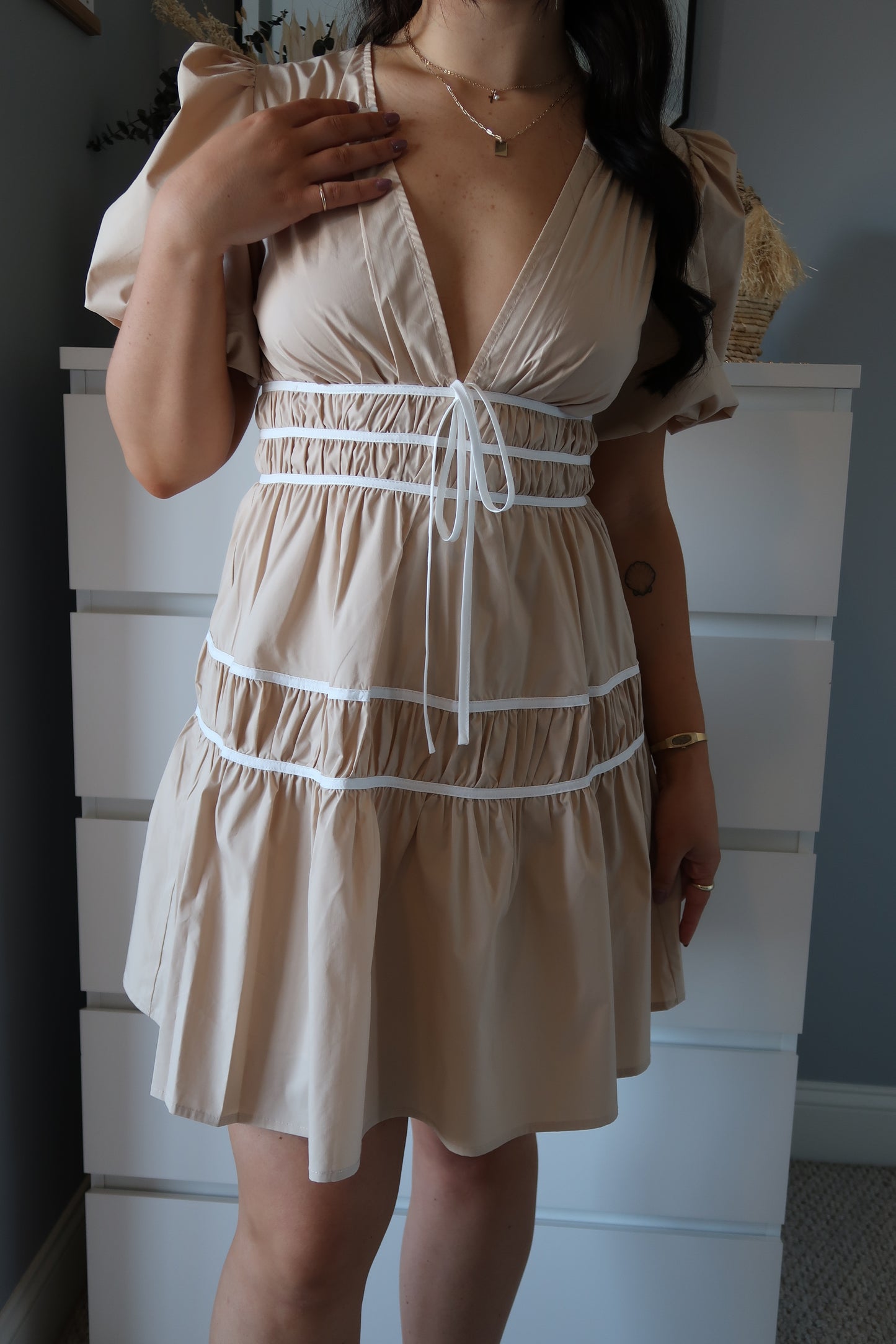 Clementine Dress — Tan