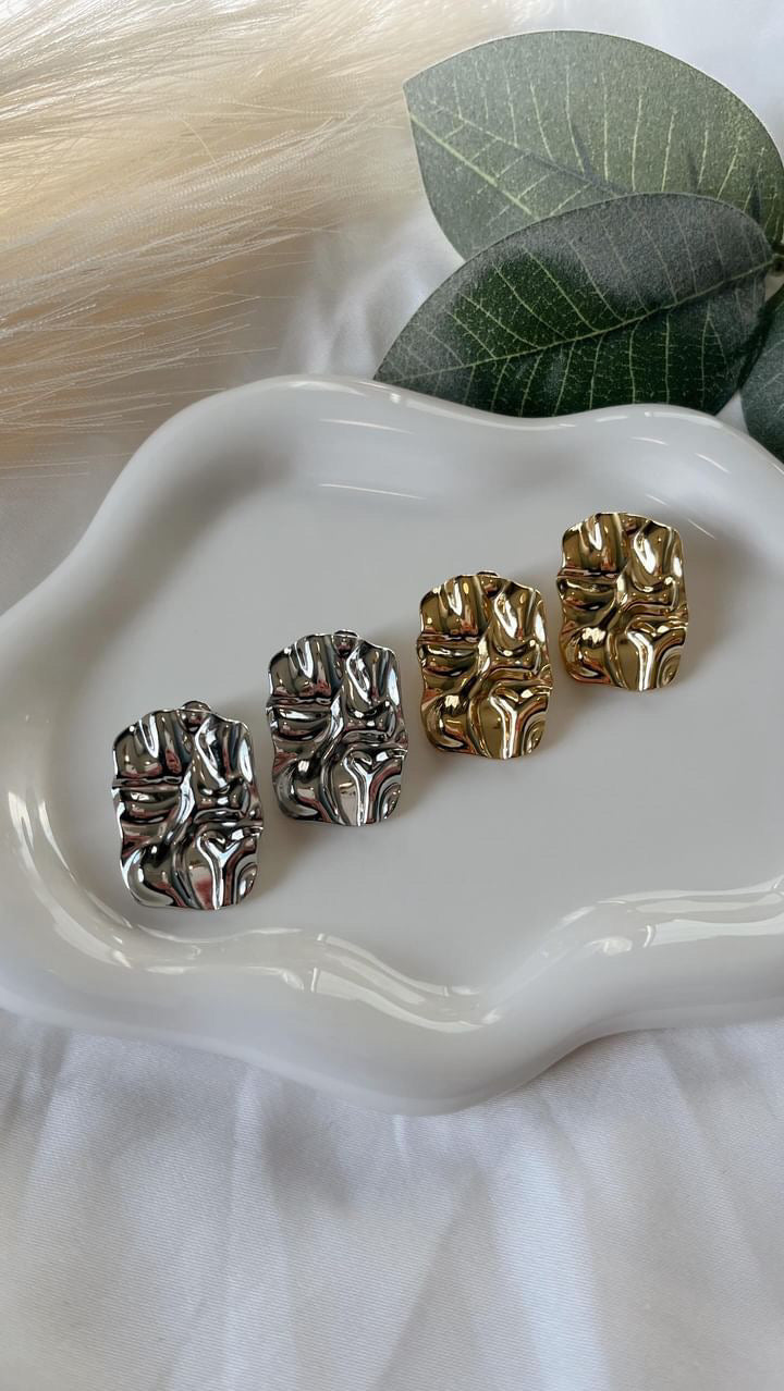 Hammered Gold Plated Studs