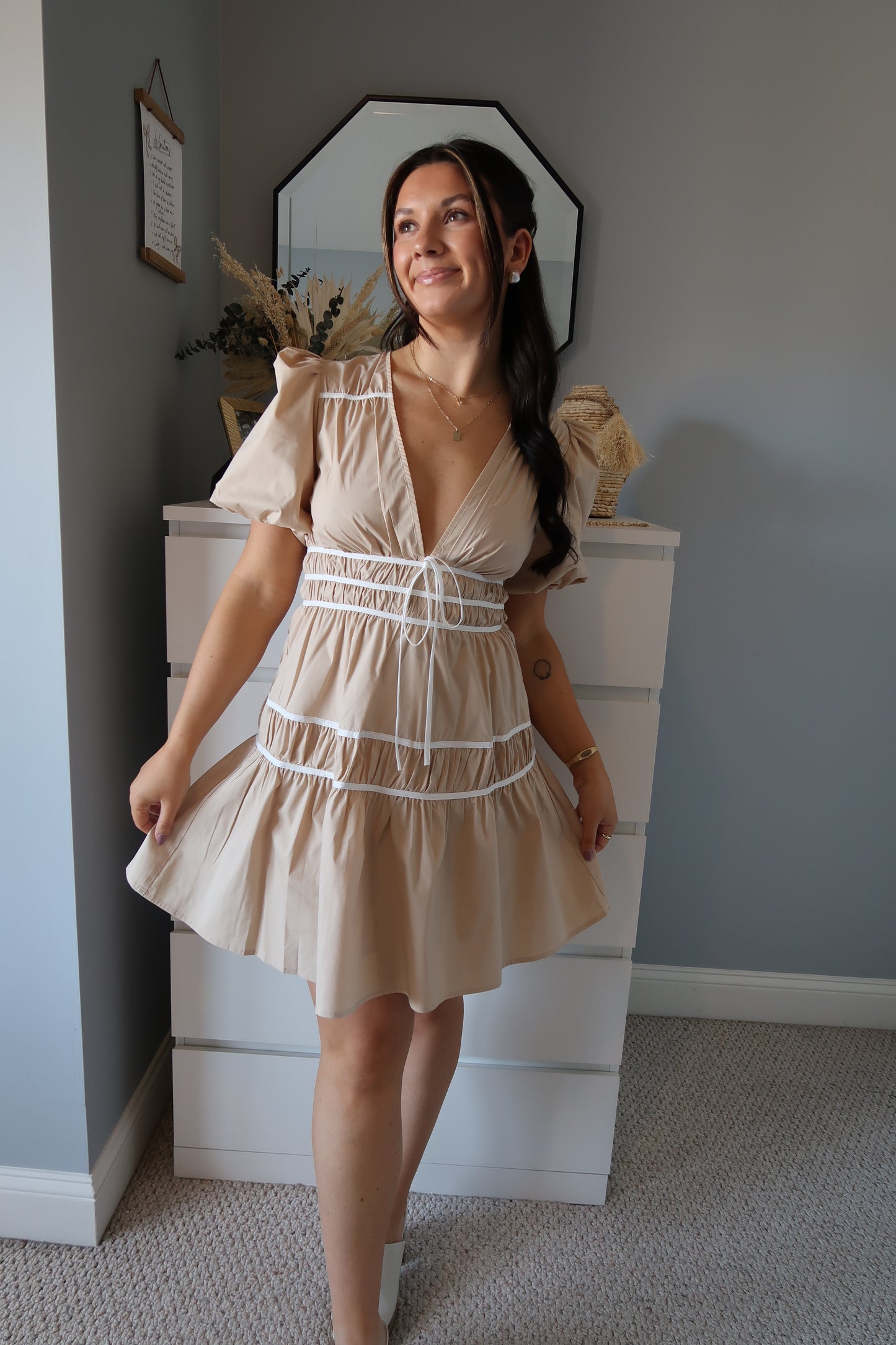 Clementine Dress — Tan