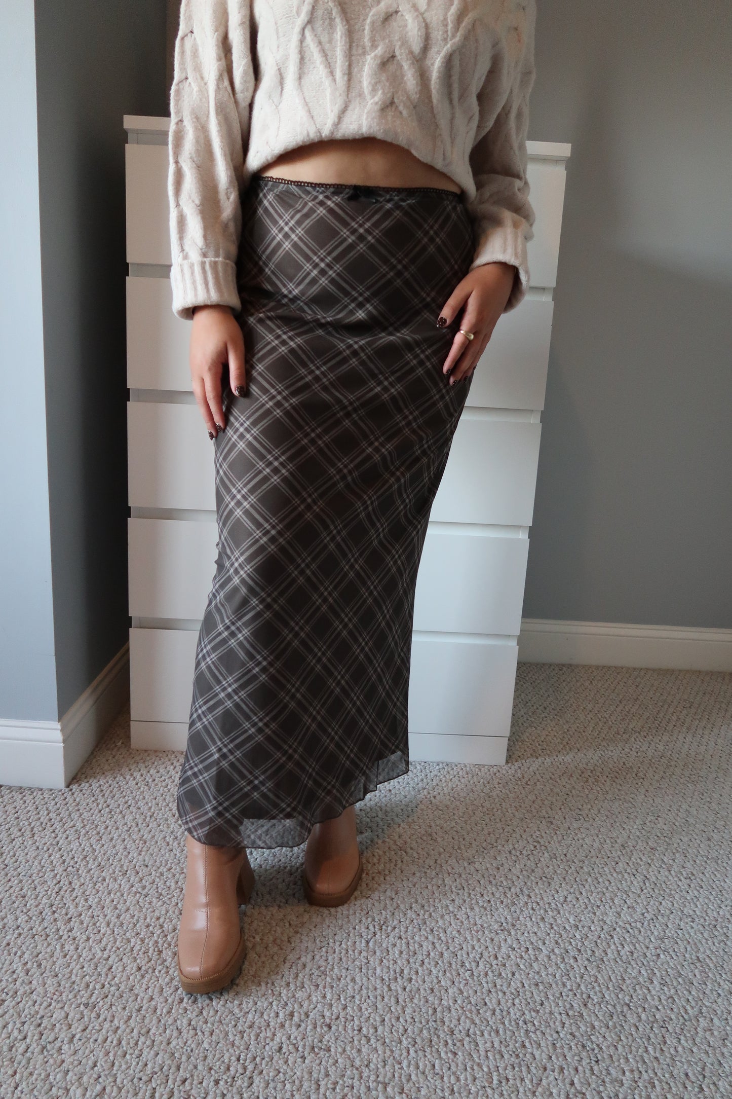 Lorelai Plaid Maxi Skirt
