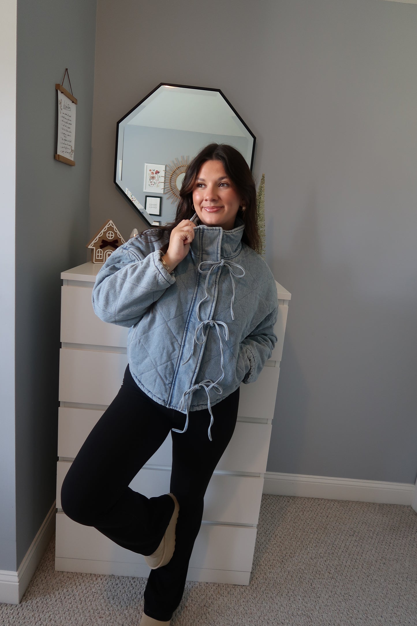 Hallie Bow Jacket - Denim