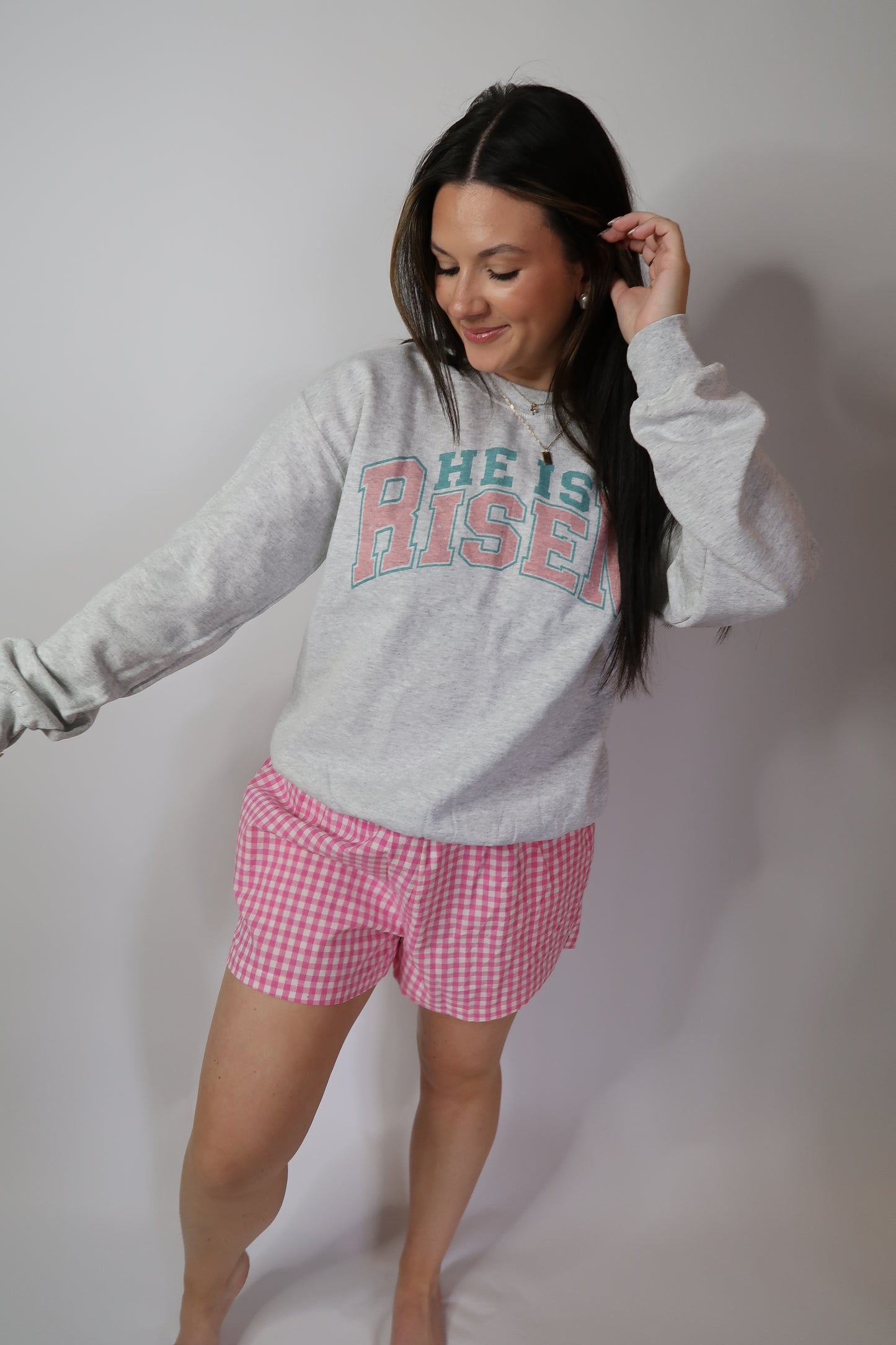 He Is Risen Crewneck - Ash Grey