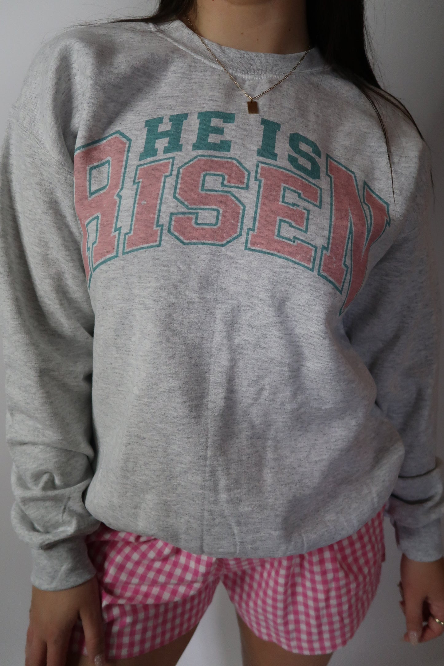 He Is Risen Crewneck - Ash Grey