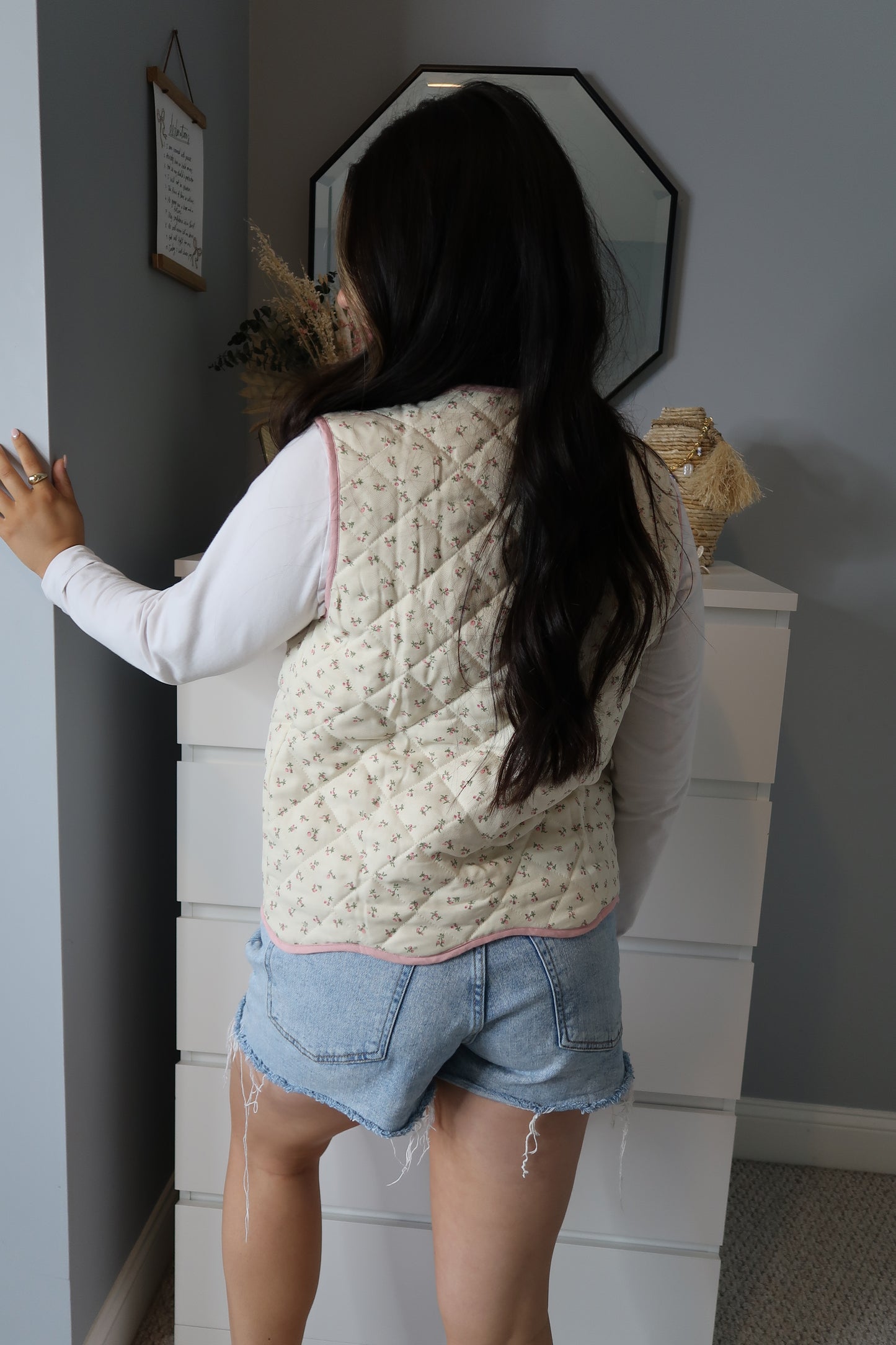 Poppy Tie Front Floral Vest