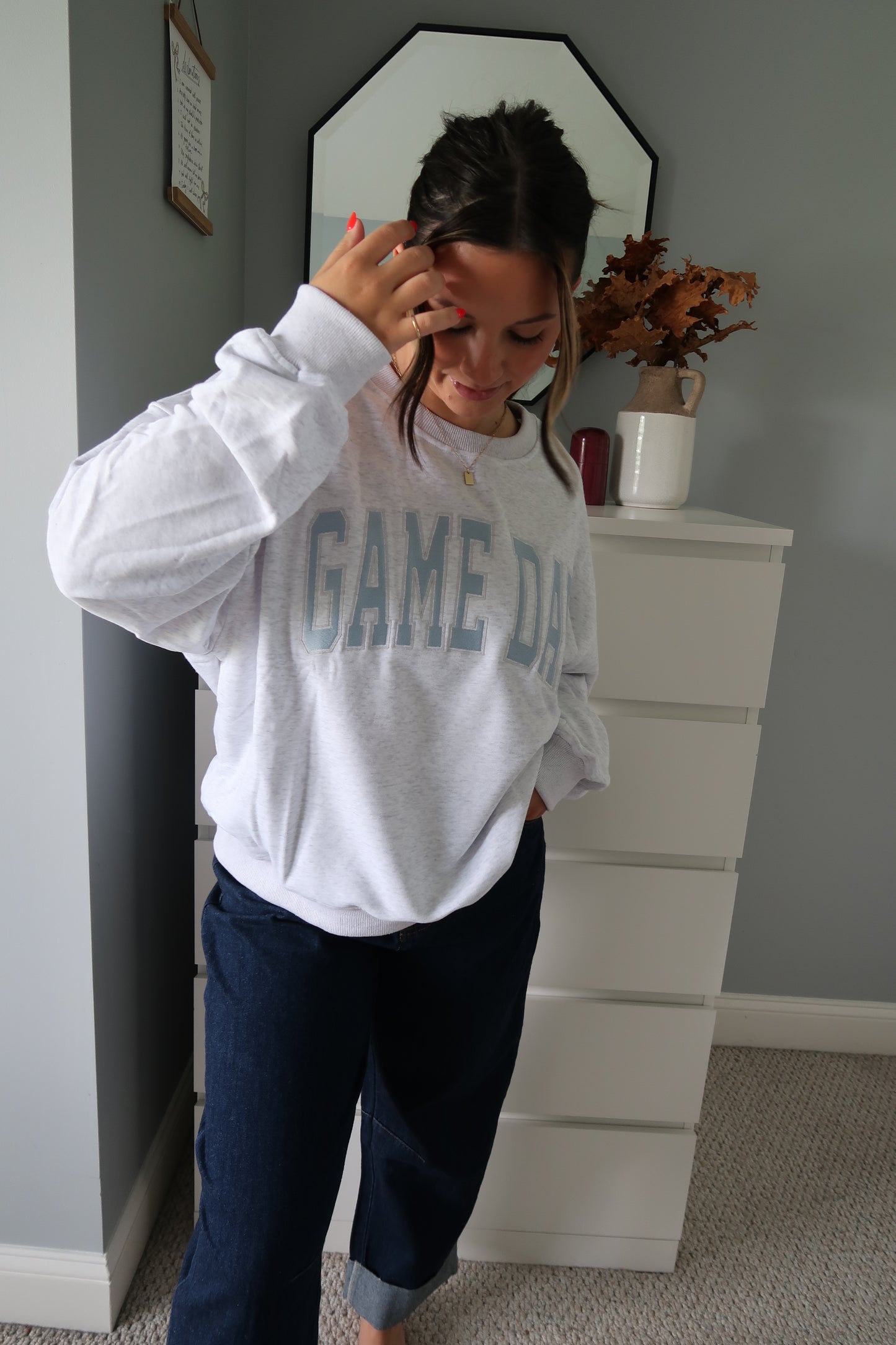 Game Day Crewneck - Heather Grey