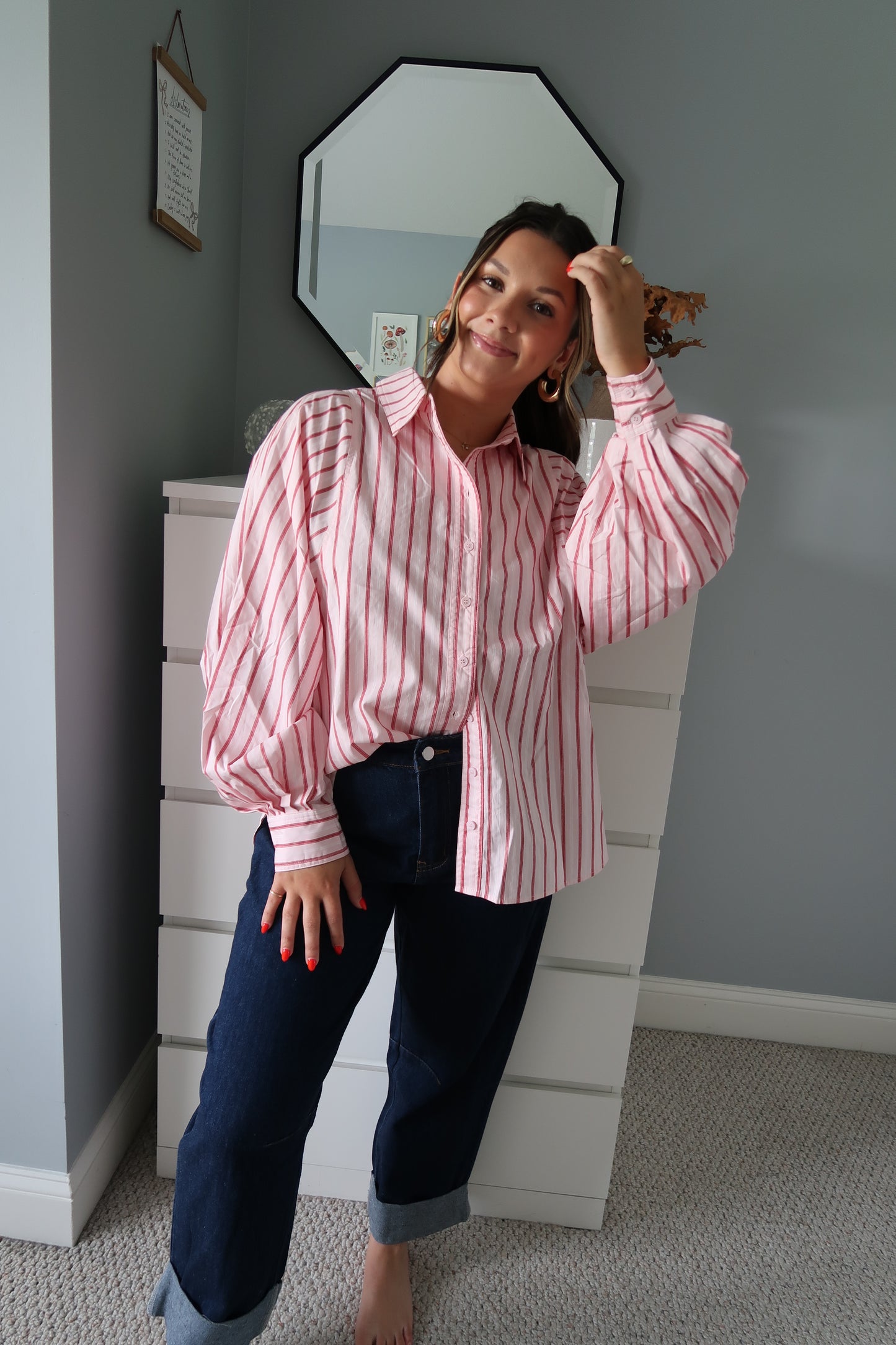 Busy Woman Striped Blouse