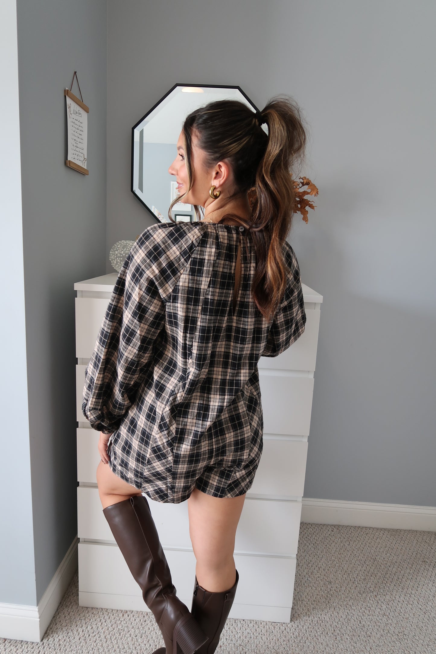Luna Plaid Romper