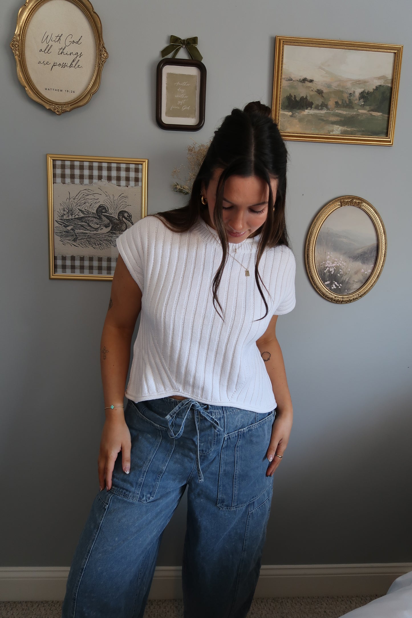 Annie Knit Top - White