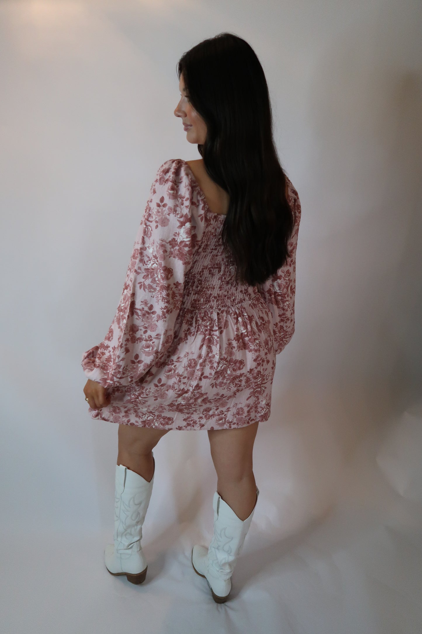 Dolly Floral Mini Dress - Pink/Rose