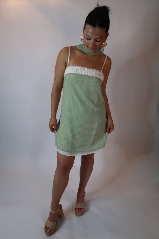 Cynthia Mini Dress - Sage