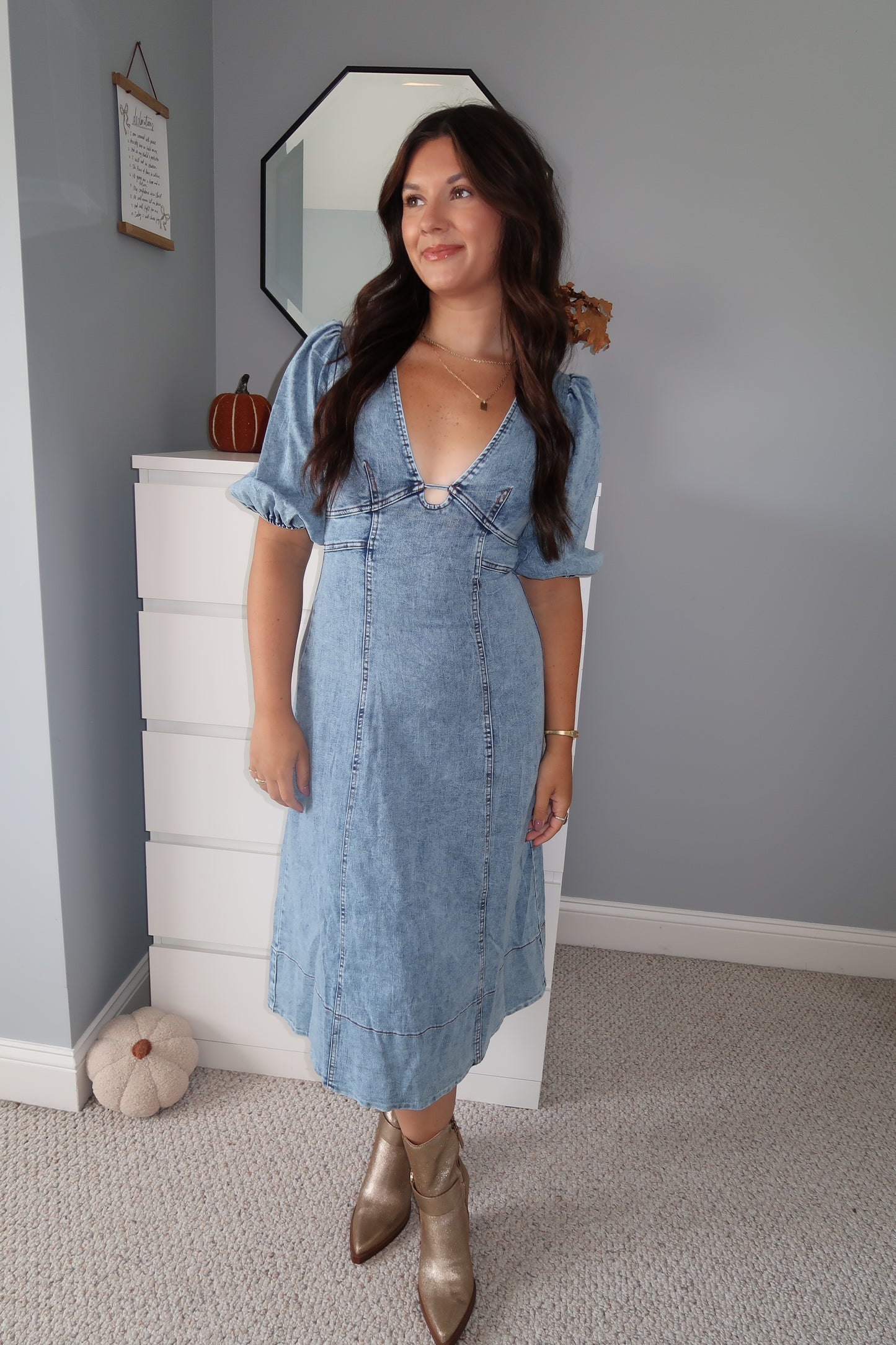 Blue Jean Baby Dress in Medium Denim