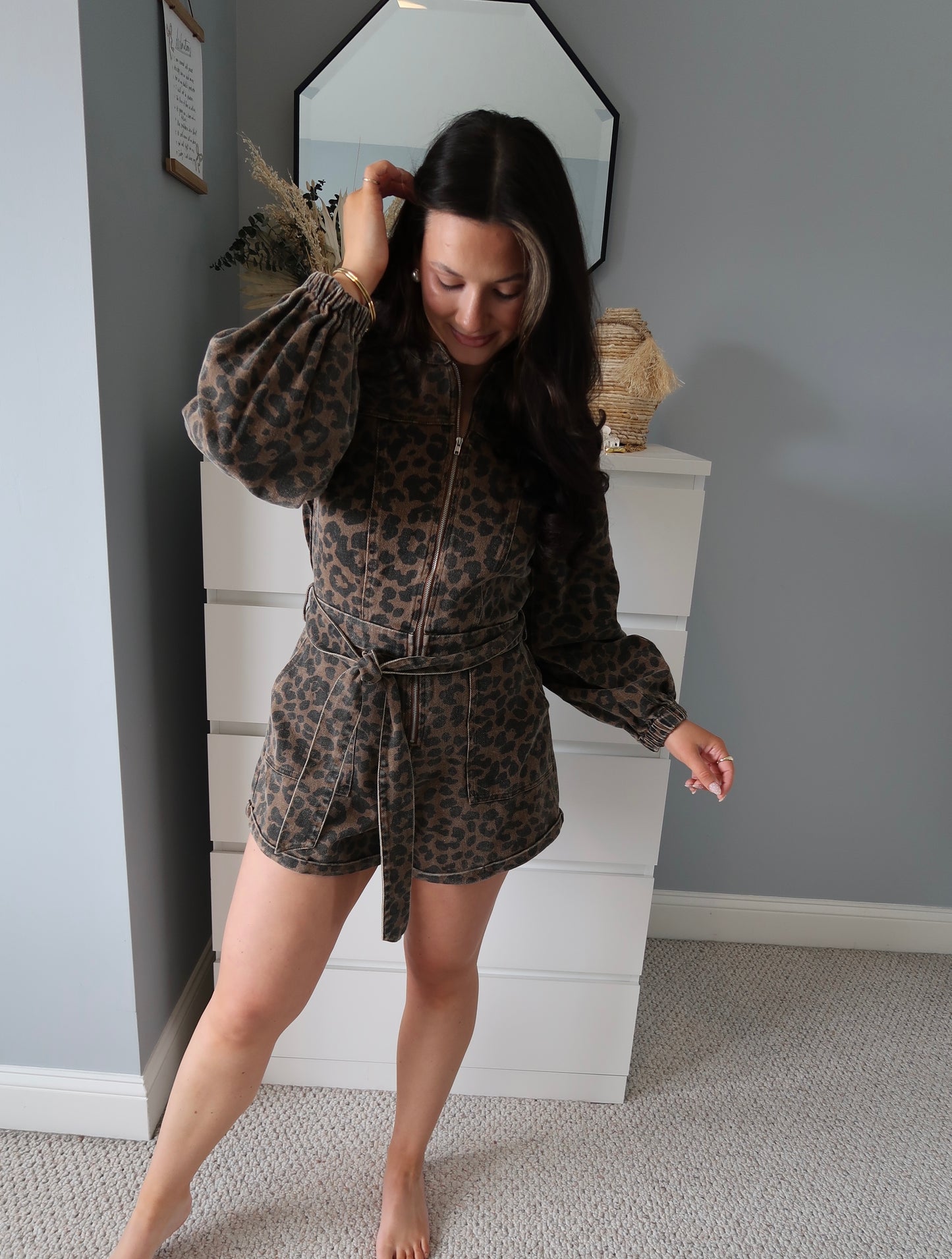 Wild One Leopard Romper