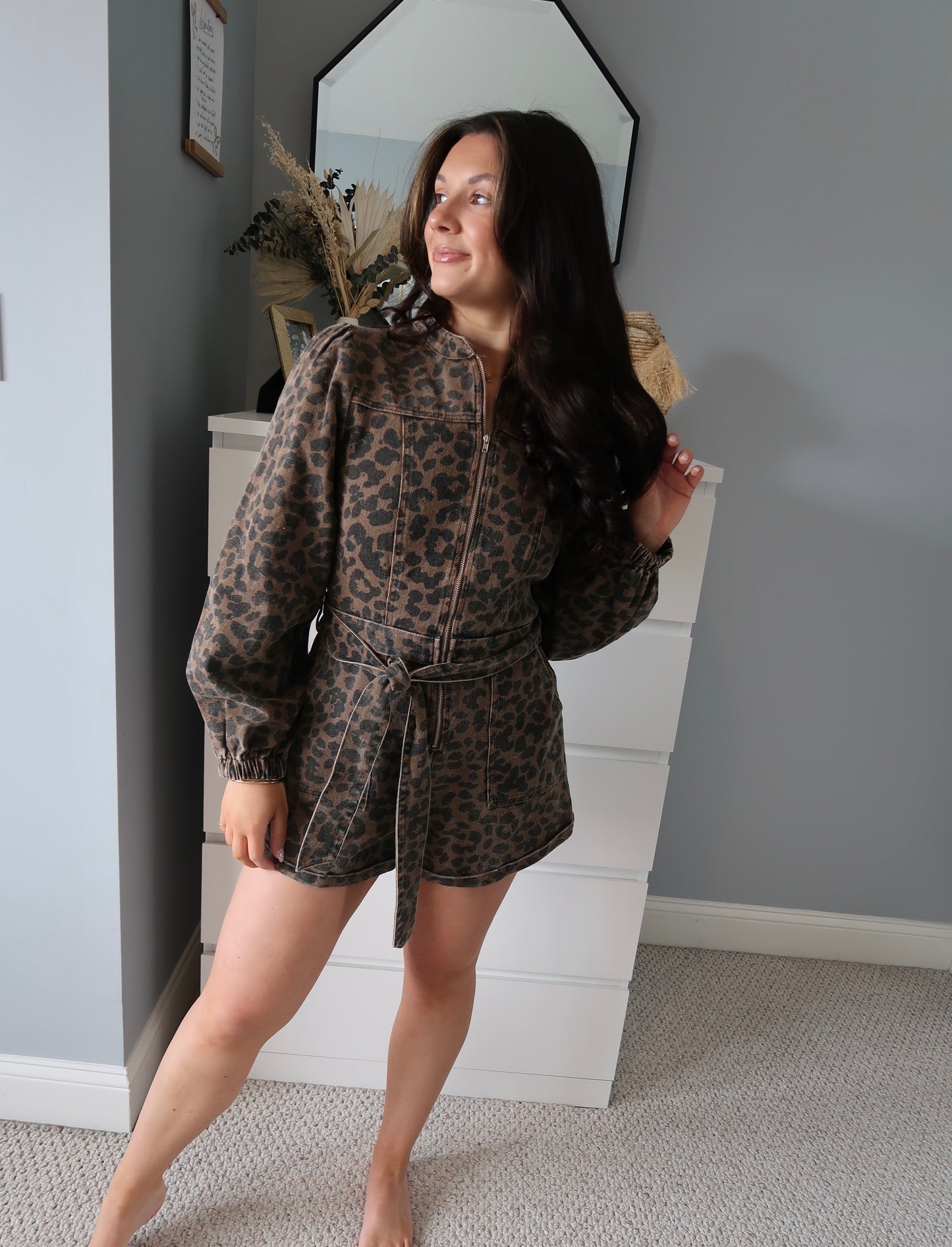 Wild One Leopard Romper