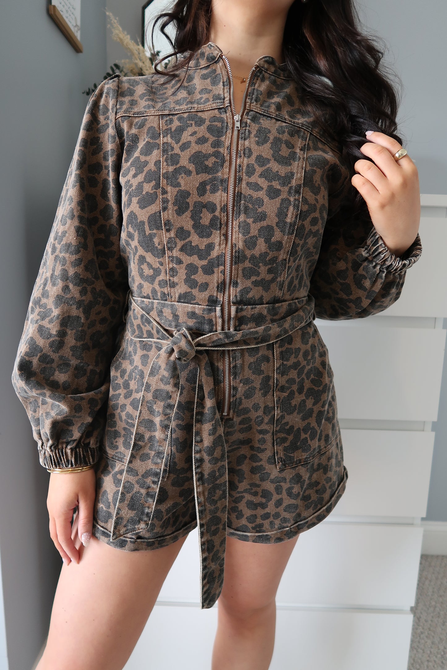 Wild One Leopard Romper