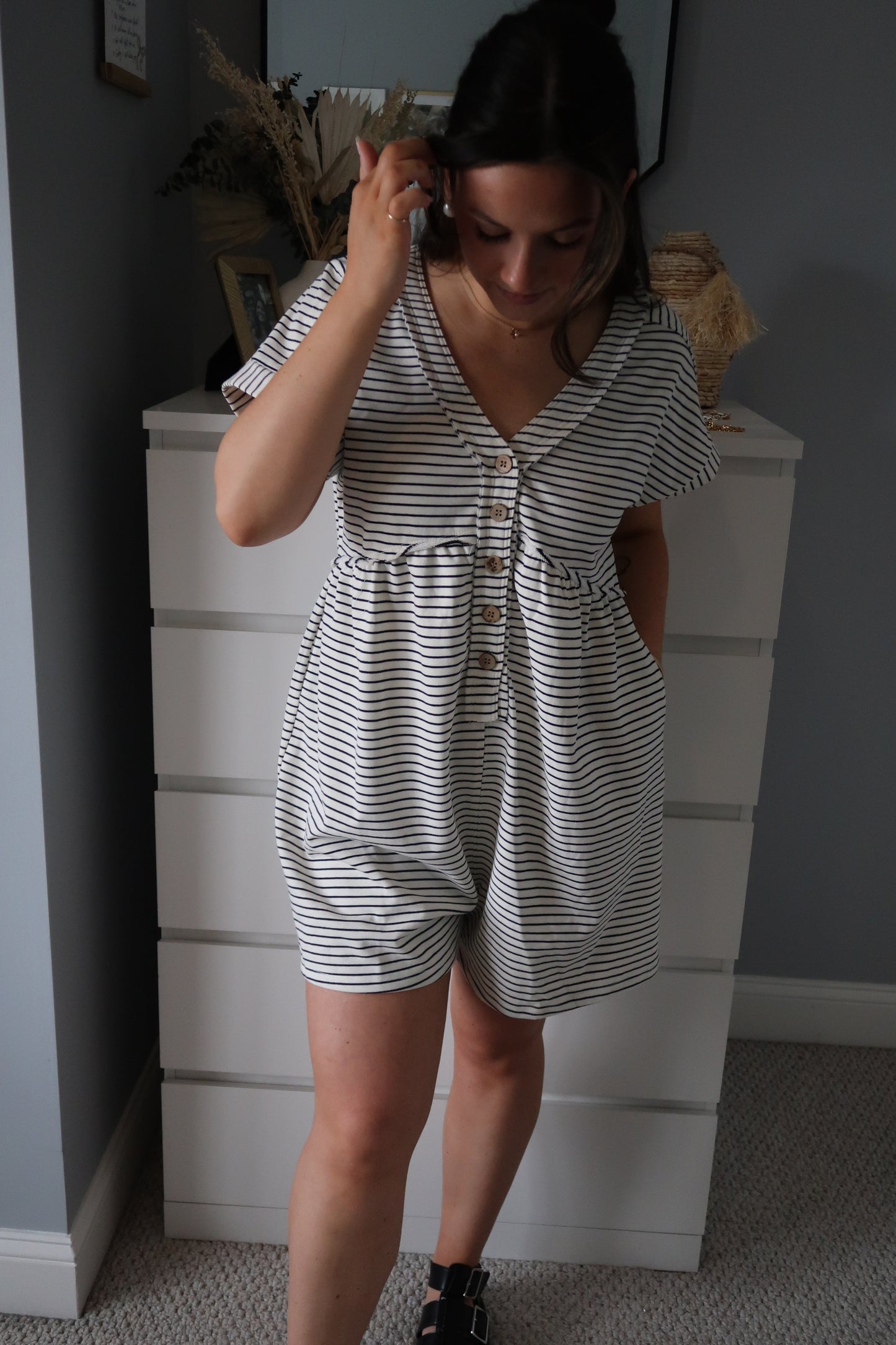 New Day Striped Romper