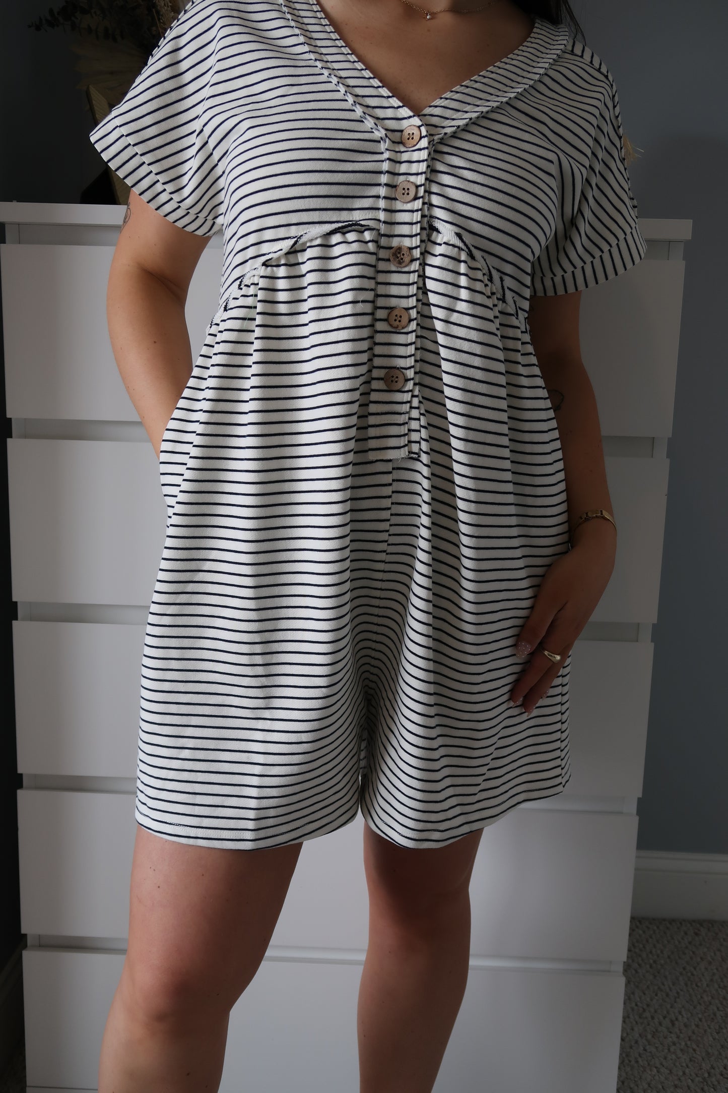 New Day Striped Romper