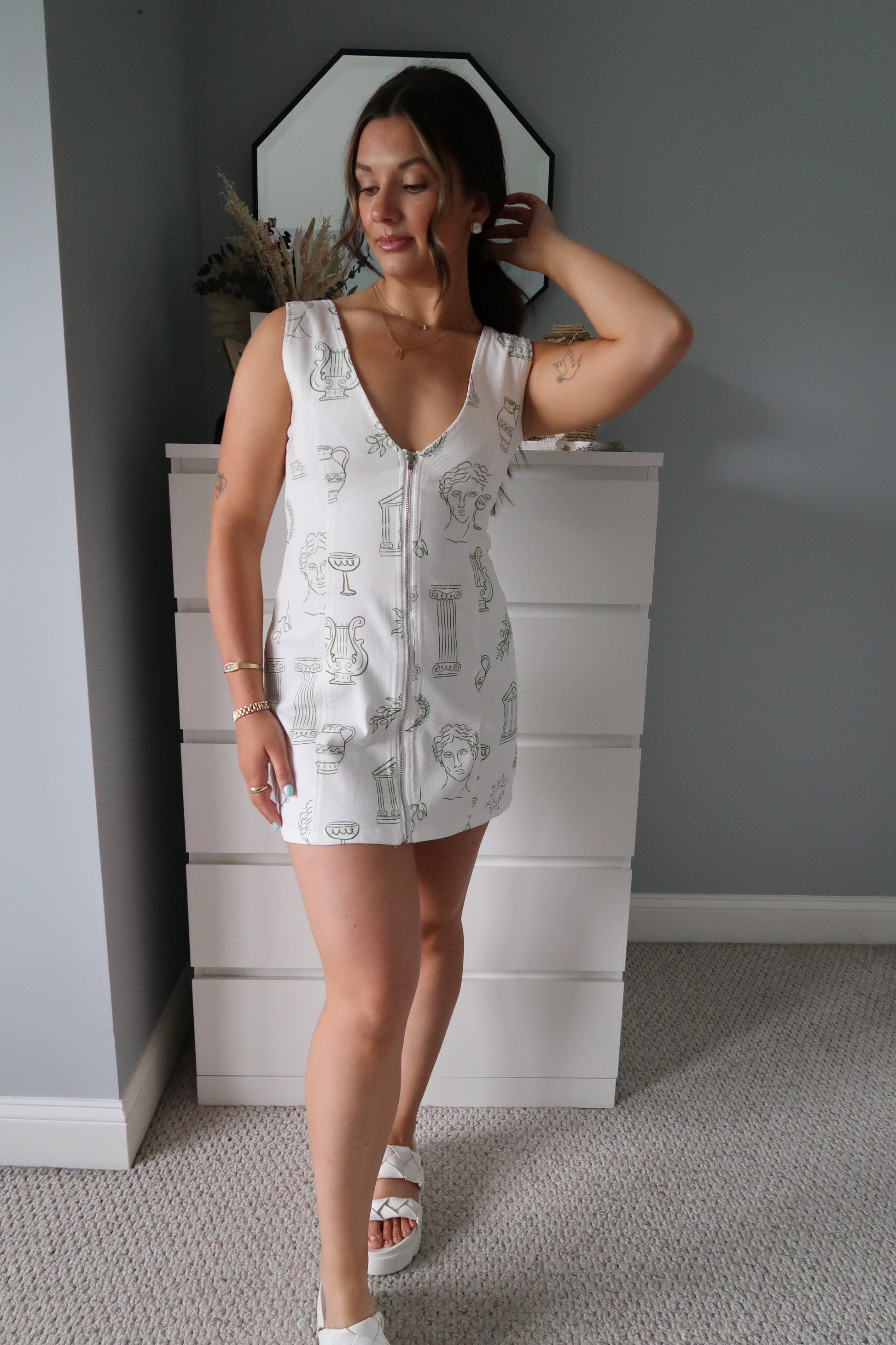 oakley mini dress Shona Joy Oakley Strapless Draped Mini Dress in White