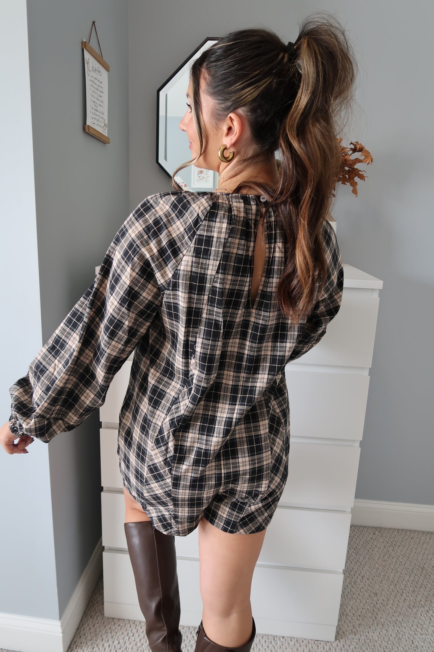Luna Plaid Romper