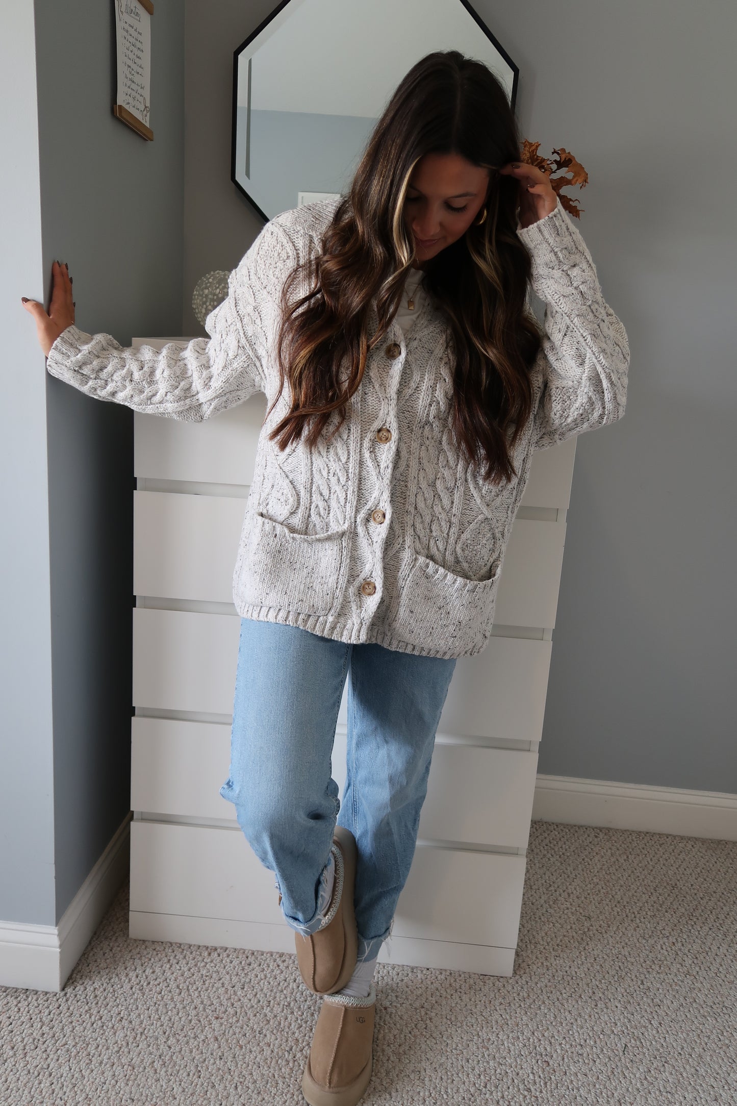 Cozy Season Knit Cardigan - Heather Grey