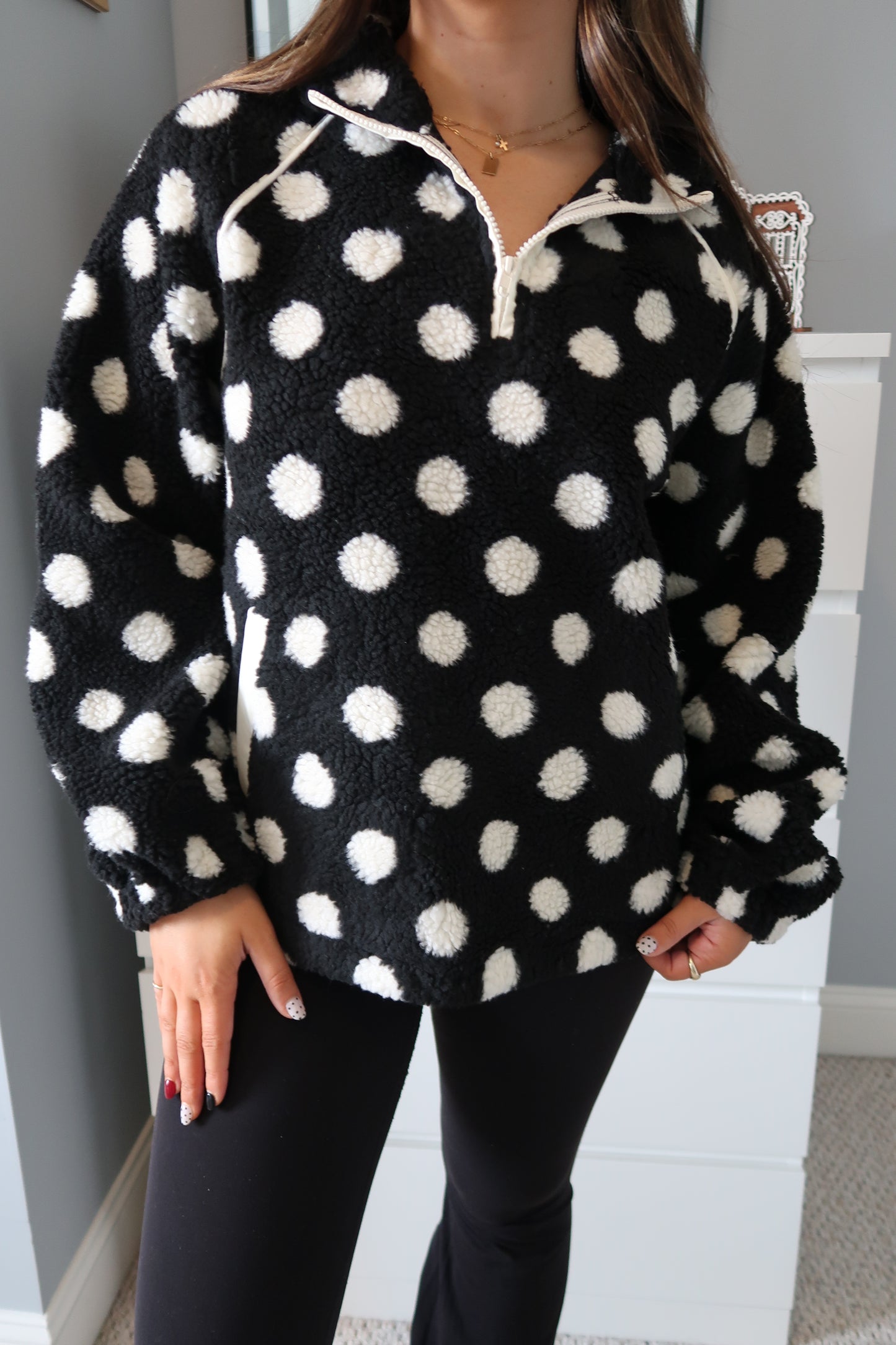Chelsea Polka Dot Sherpa