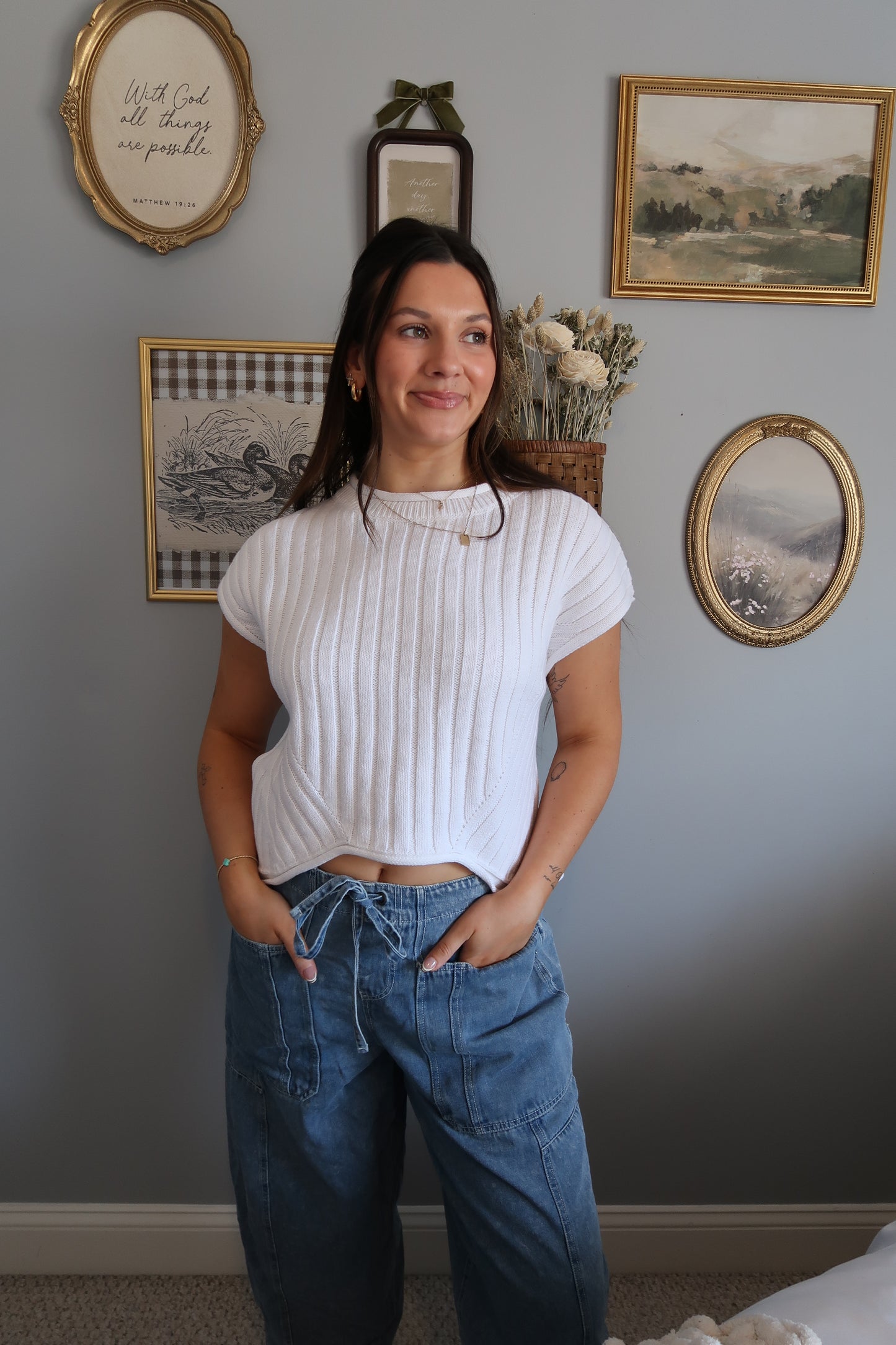 Annie Knit Top - White