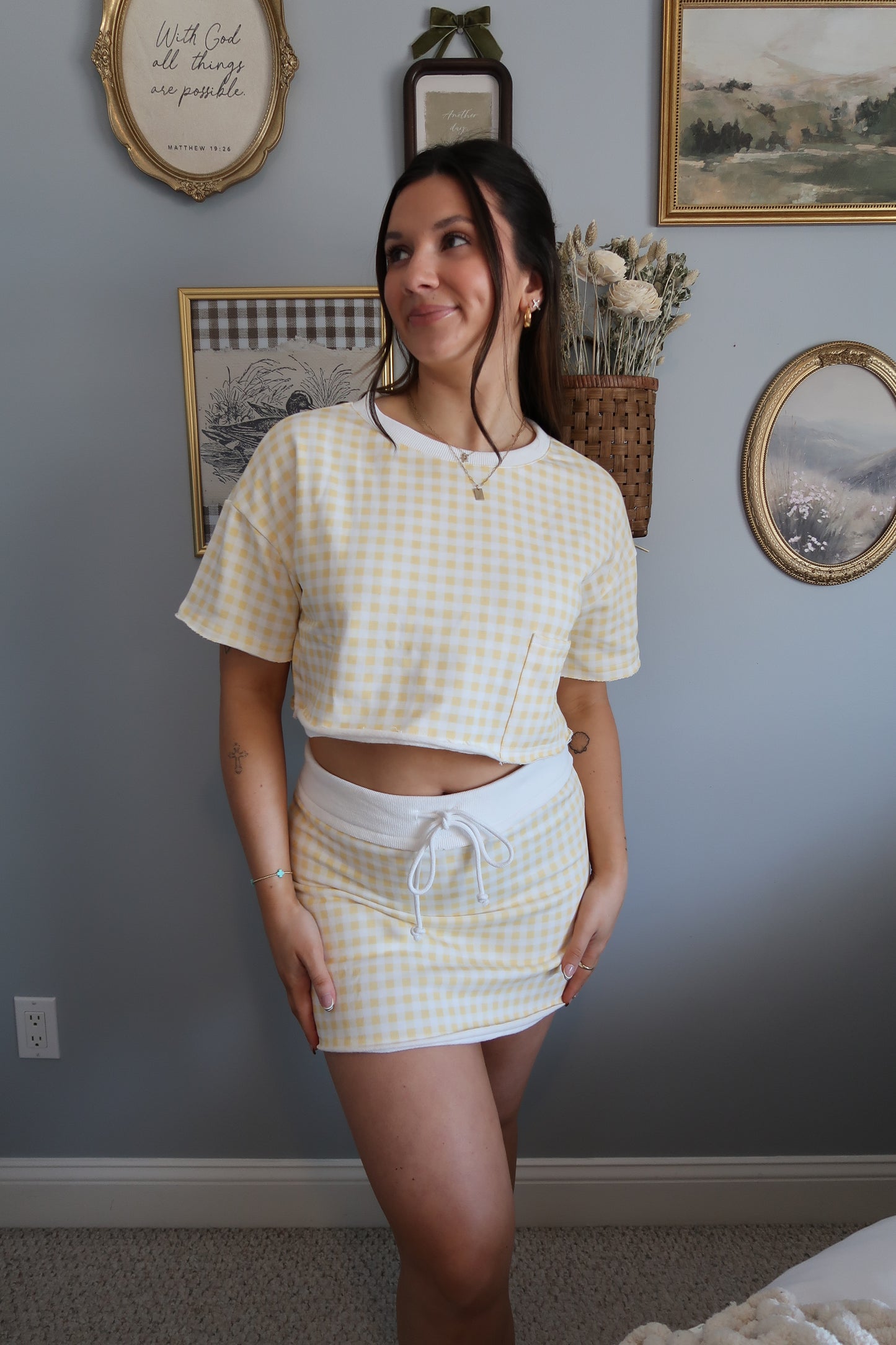 Hadley Gingham Set - Yellow