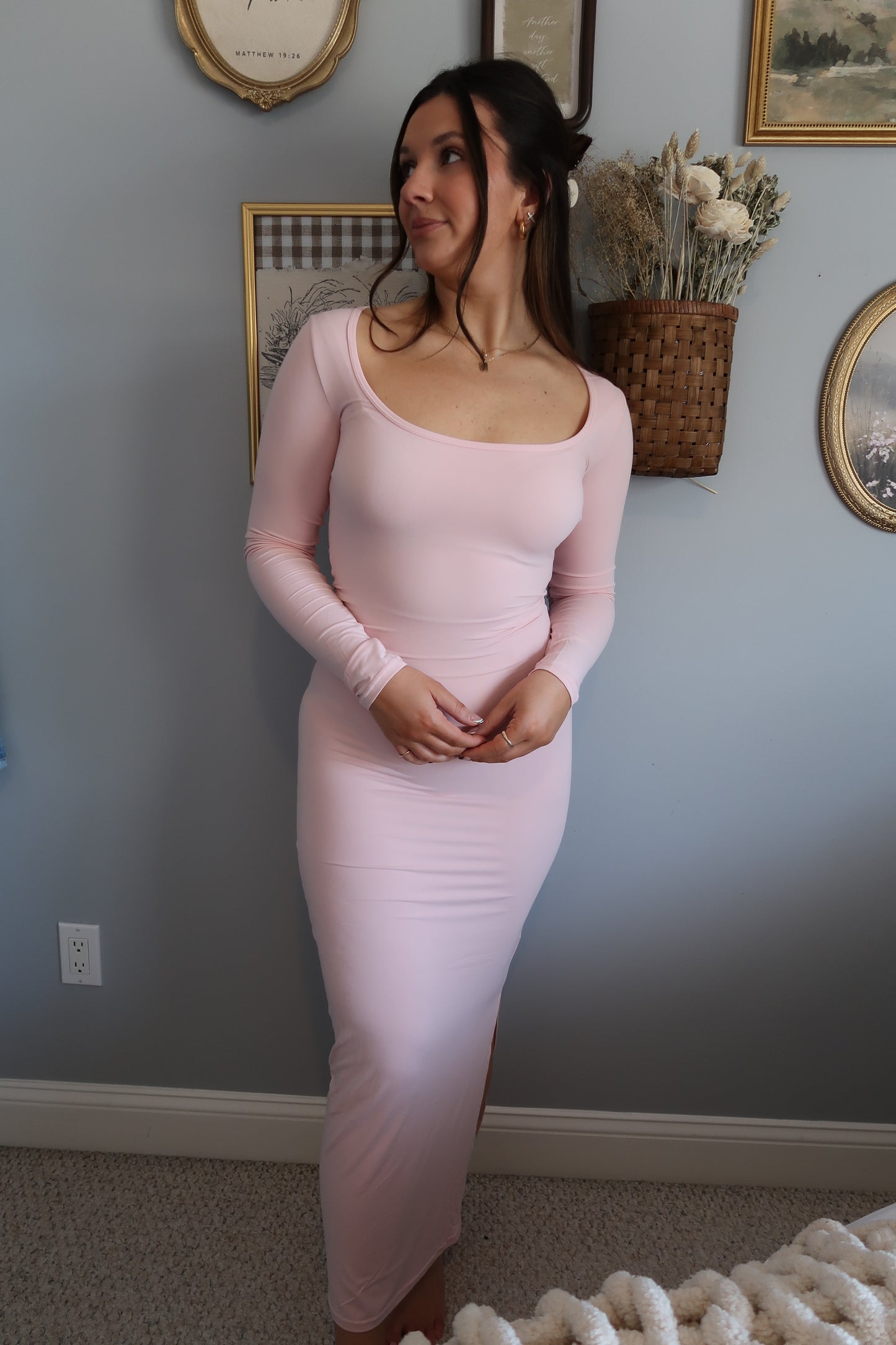 Chloe Midi Dress - Blush