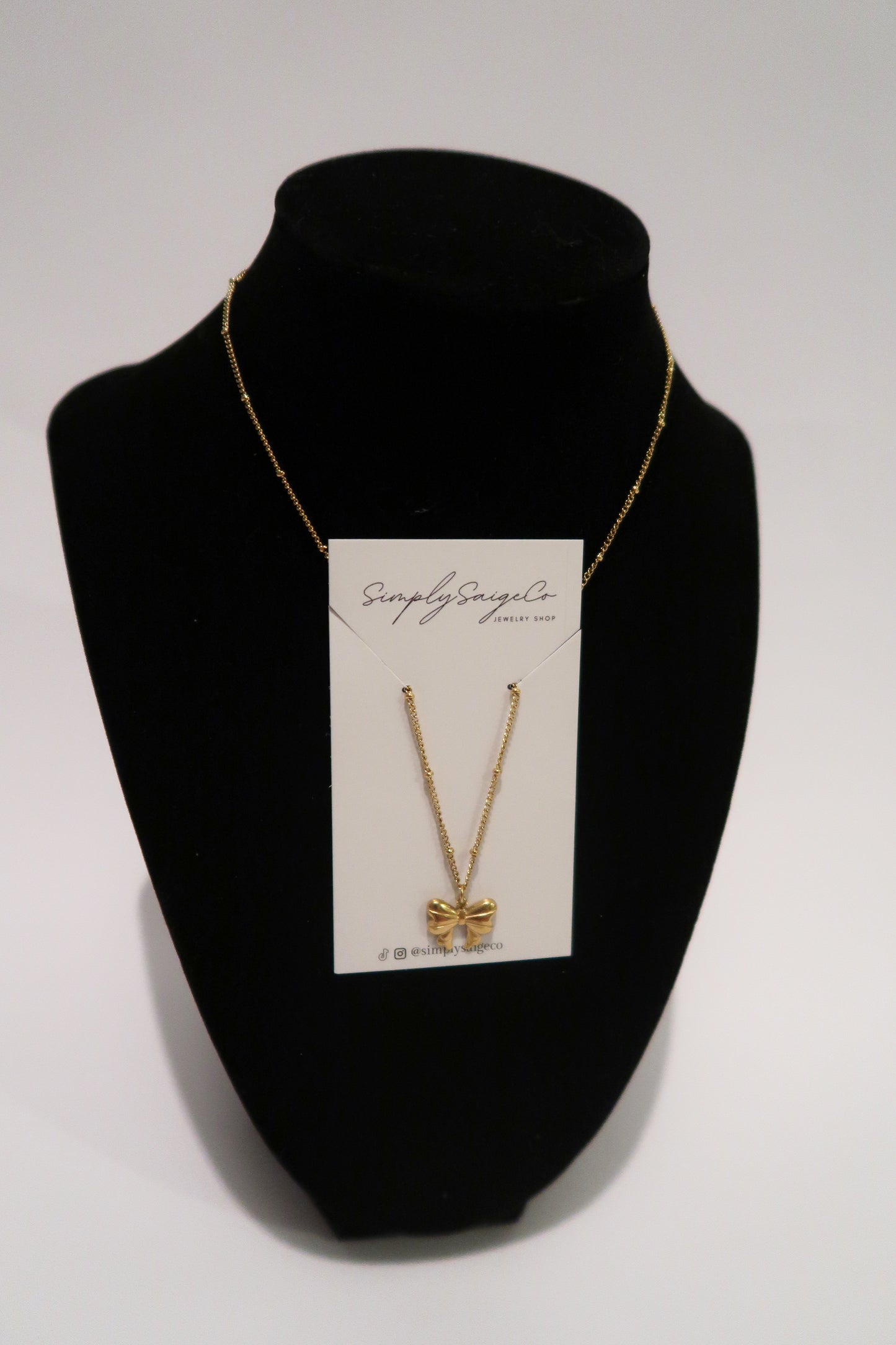 18K Gold Plated Bow Neclace